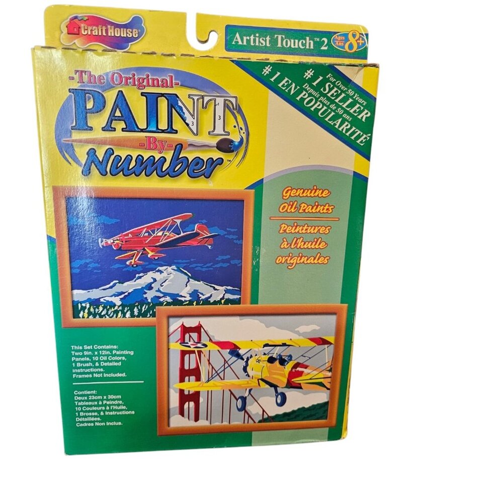 Craft House Artist Touch 2 Airplanes‎ Paint By Number kit, Unopened 11252 Oil